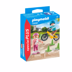 Playmobil SpecialPlus Enfants avec vélo et rollers, 4 an(s), Multicolore, Plastique