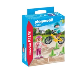 Playmobil SpecialPlus Enfants avec vélo et rollers