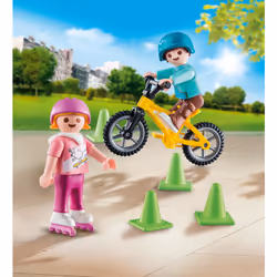 Playmobil SpecialPlus Enfants avec vélo et rollers