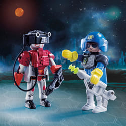 Playmobil Figures Policier De L'Espace Et Robot