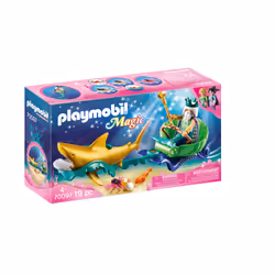 Playmobil Roi des mers avec calèche royale, 4 an(s), Multicolore, Plastique