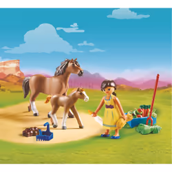 Playmobil Apo avec cheval et poulain