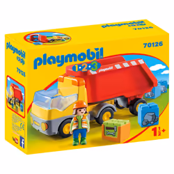 Playmobil 1.2.3 Camion benne, Action/Aventure, 1,5 an(s), Multicolore, Plastique