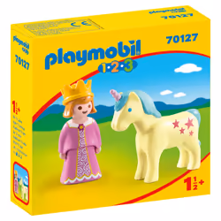 Playmobil 1.2.3 Princesse et licorne, Action/Aventure, 1,5 an(s), Multicolore, Plastique