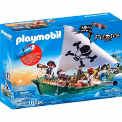 Playmobil Pirates Chaloupe des avec moteur submers, Pirate, 4 an(s), Multicolore