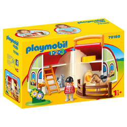 Playmobil 1.2.3 Centre équestre transportable
