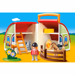 Playmobil 1.2.3 Centre équestre transportable