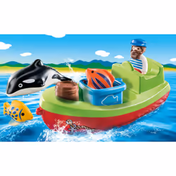 Playmobil 1.2.3 Bateau et pêcheur