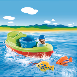 Playmobil 1.2.3 Bateau et pêcheur