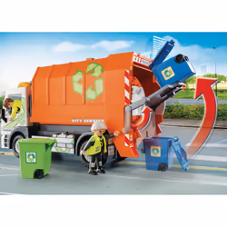 Playmobil City Life Camion De Recyclage Poubelle, Action/Aventure, 4 an(s), Piles fournies, CR2032, Multicolore, Plastique