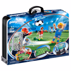 Playmobil Grand terrain de football transportable, 5 an(s), Multicolore, Plastique