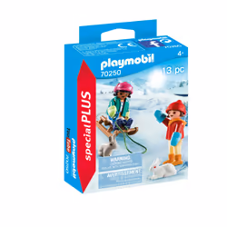 Playmobil Enfants avec luge, 4 an(s), Multicolore, Plastique
