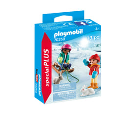 Playmobil Enfants avec luge