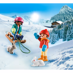 Playmobil Enfants avec luge