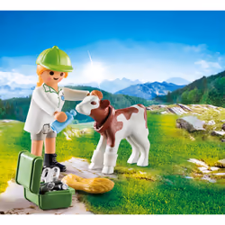 Playmobil Vétérinaire et veau