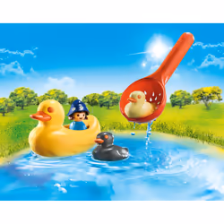 Playmobil Famille de canards et enfant