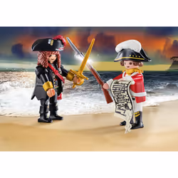 Playmobil Capitaine pirate et soldat