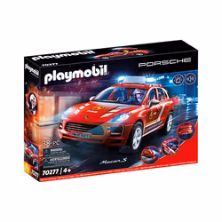 Playmobil Porsche Macan S et pompier, Voiture, 4 an(s), Rouge