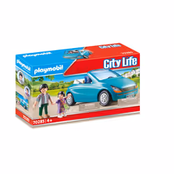 Playmobil City Life Papa avec enfant et voiture cabriolet, Kit de figurines jouets, 4 an(s), Plastique, 28 pièce(s), 307,8 g