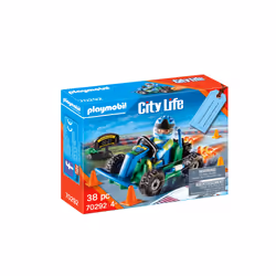 Playmobil City Life Set cadeau Pilote de kart, Kit de figurines jouets, 4 an(s), Plastique, 38 pièce(s), 166,65 g
