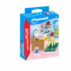 Playmobil SpecialPlus Enfant avec lavabo, Kit de figurines jouets, 4 an(s), Plastique, 15 pièce(s), 79,04 g