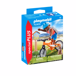 Playmobil SpecialPlus Cycliste avec marmotte, 4 an(s), Multicolore, Plastique