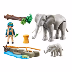 Playmobil FamilyFun Eléphants et soigneur