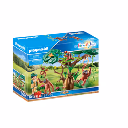 Playmobil FamilyFun Orangs outans avec grand arbre, Kit de figurines jouets, 4 an(s), Plastique, 49 pièce(s), 441,4 g