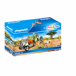 Playmobil FamilyFun Vétérinaire et véhicule tout terrain, Kit de figurines jouets, 4 an(s), Plastique, 65 pièce(s), 341 g