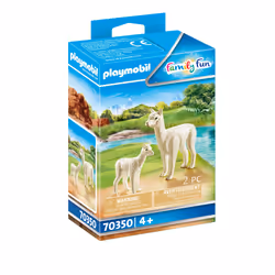 Playmobil FamilyFun Alpaga et son petit, 4 an(s), Multicolore, Plastique