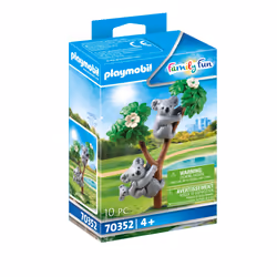 Playmobil FamilyFun Couple de koalas avec bébé, 4 an(s), Multicolore, Plastique