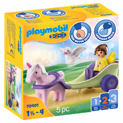 Playmobil Calèche avec licorne et fée, 1,5 an(s), Multicolore, Plastique