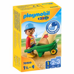 Playmobil Ouvrier avec brouette, 1,5 an(s), Multicolore, Plastique