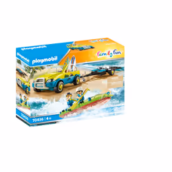 Playmobil FamilyFun Voiture avec canoë, Kit de figurines jouets, 4 an(s), Plastique, 88 pièce(s), 714,15 g