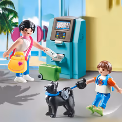 Playmobil FamilyFun Vacanciers et distributeur automatique