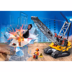 Playmobil Dragline avec mur de construction