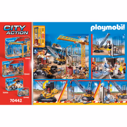 Playmobil Dragline avec mur de construction