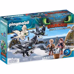 Jeux de construction - PLAYMOBIL - 70457 - Bébés dragons - 2 personnages vikings - 12 pièces