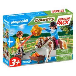 Playmobil Country Starter Pack Cavalière et palefrenier, Kit de figurines jouets, 3 an(s), Plastique, 19 pièce(s), 170,65 g