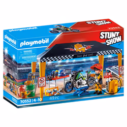 Playmobil Stuntshow Atelier de réparation, Moto, 4 an(s), Plastique, Multicolore