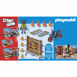 Playmobil Stuntshow Pilote moto et mur de feu