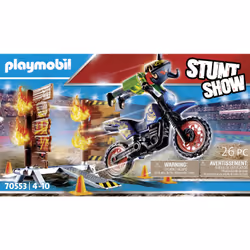 Playmobil Stuntshow Pilote moto et mur de feu - Vue supplémentaire 4
