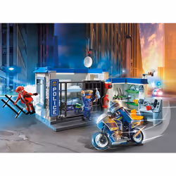 Playmobil City Action Police Poste de police et cambrioleur