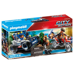 Playmobil City Action Policier avec voiturette et voleur moto
