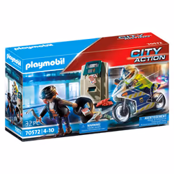 Playmobil City Action Policier avec moto et voleur, Kit de figurines jouets, 4 an(s), Plastique, 32 pièce(s), 219,04 g