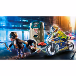 Playmobil City Action Policier avec moto et voleur