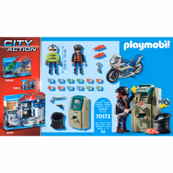Playmobil City Action Policier avec moto et voleur