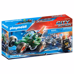 Playmobil City Action Karts de policier et bandit, Kit de figurines jouets, 4 an(s), Plastique, 125 pièce(s), 554,67 g