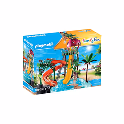 Playmobil FamilyFun Parc aquatique avec toboggans, Kit de figurines jouets, 4 an(s), Plastique, 132 pièce(s)