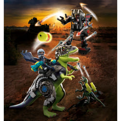 Playmobil Tyrannosaure et robot géant